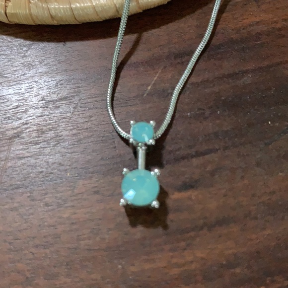 unknown Jewelry - Aqua and Silver Earrings snd Necklace Set